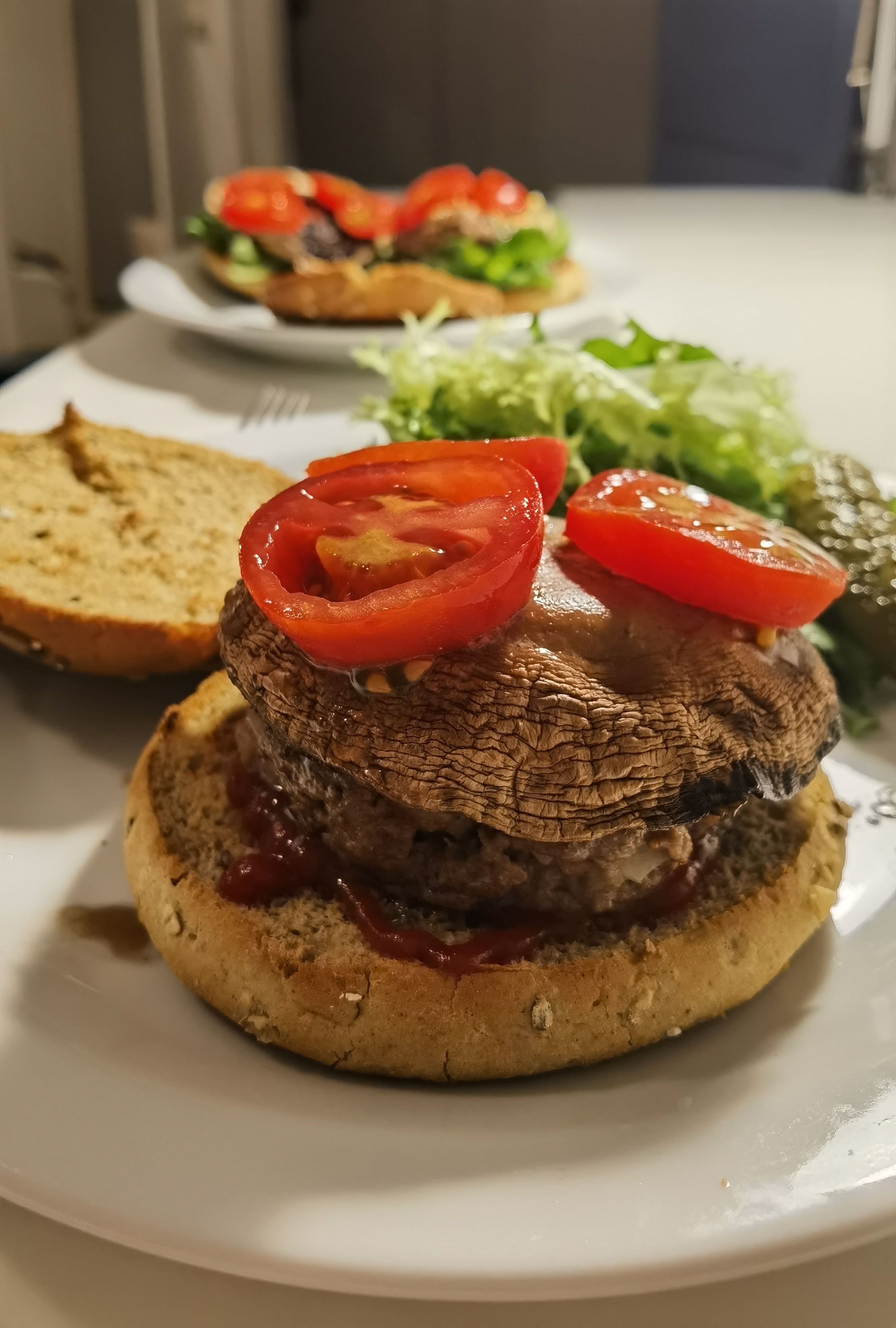 Shakeshack inspiration: mushroom burger (without cheese)